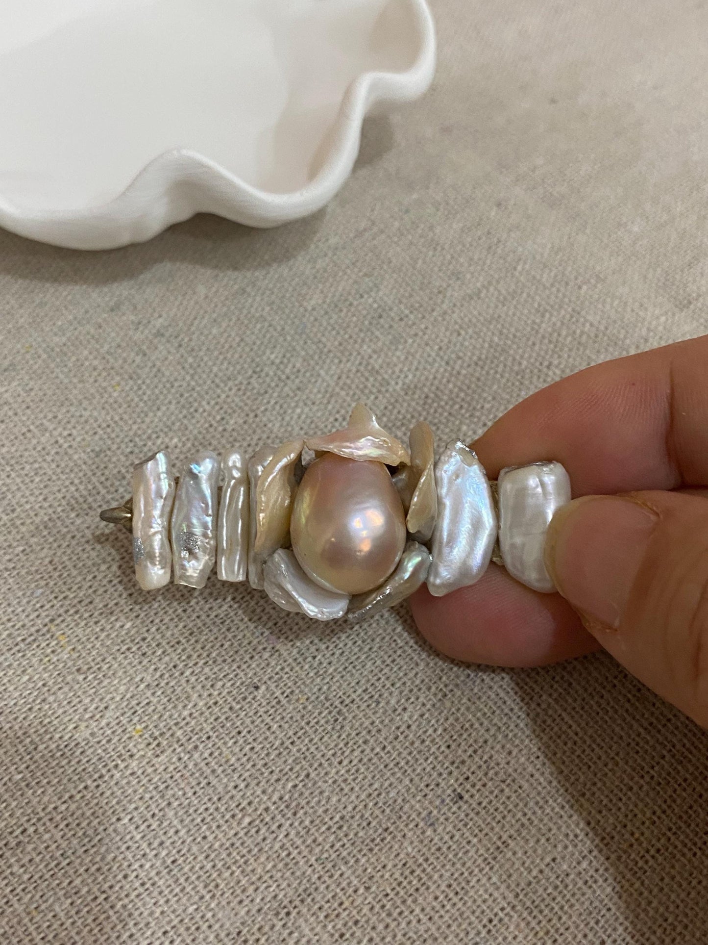 Baroque Pearl Hair Clip & Brooch