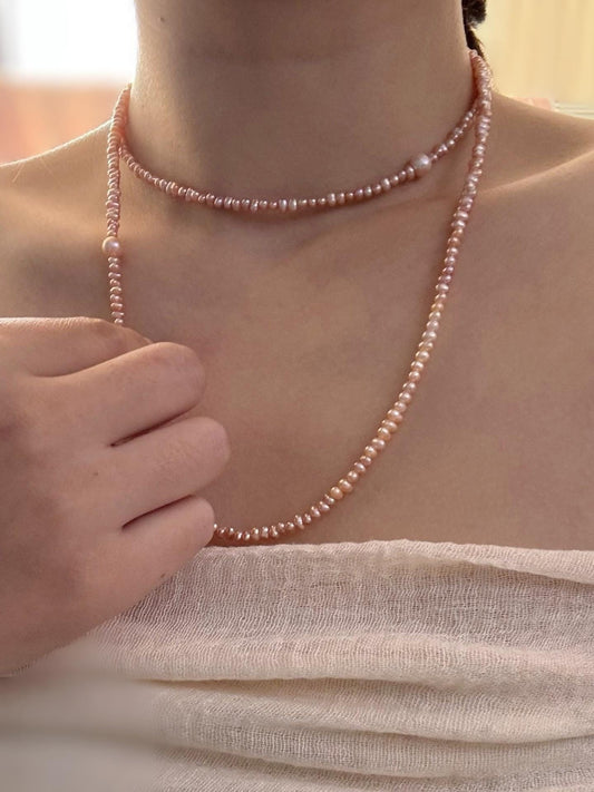 Layered Freshwater Pearl Wrap Necklace