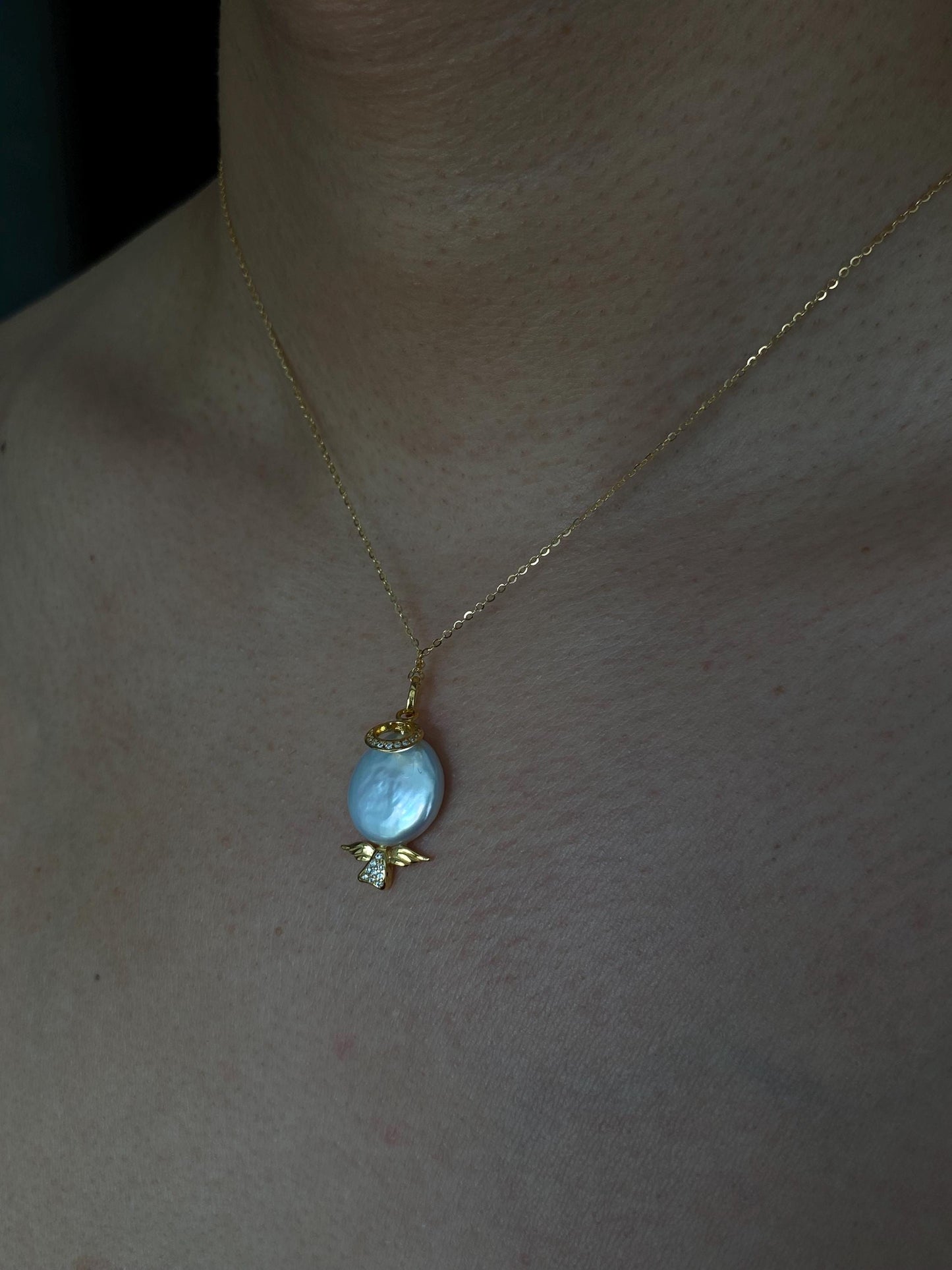 Guardian Angel Pearl Pendant
