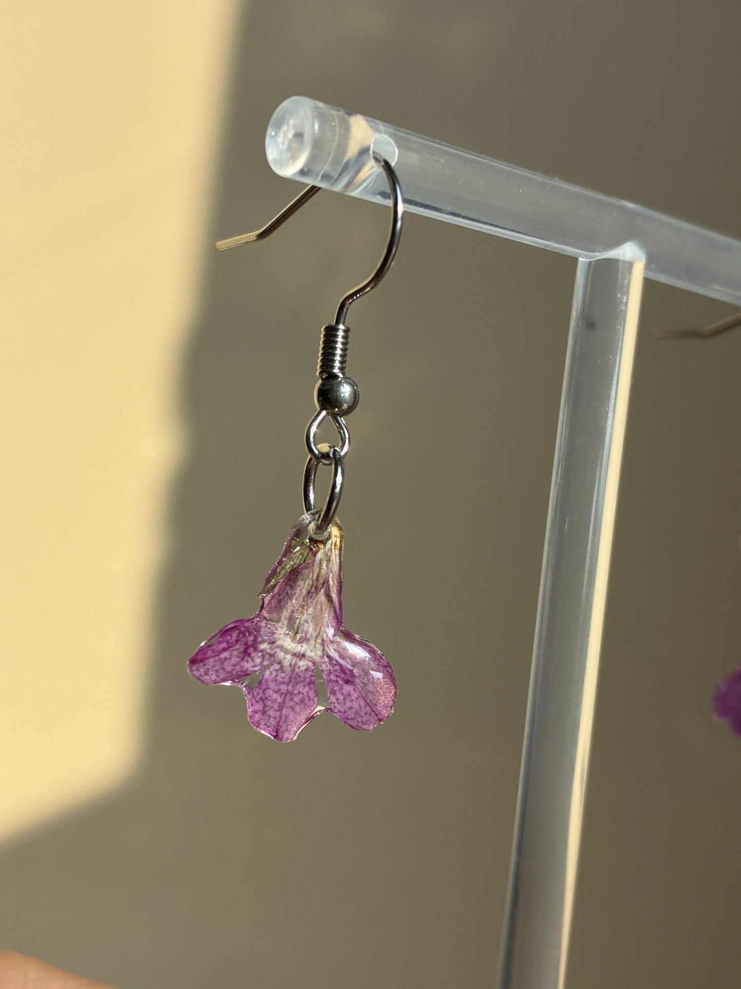 Purple Bellflower Earrings
