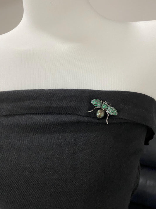 Tahitian Pearl Bee Brooch Pendant