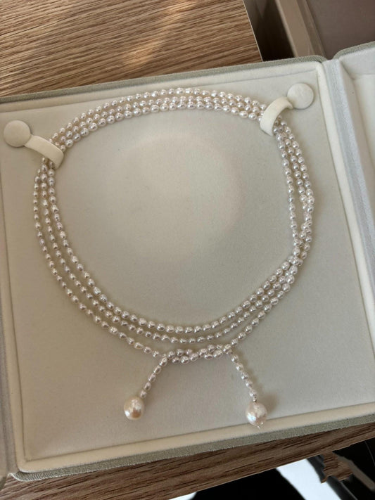 Baroque Pearl Lariat Necklace