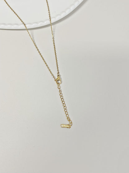 Pearl Circle Drop Necklace
