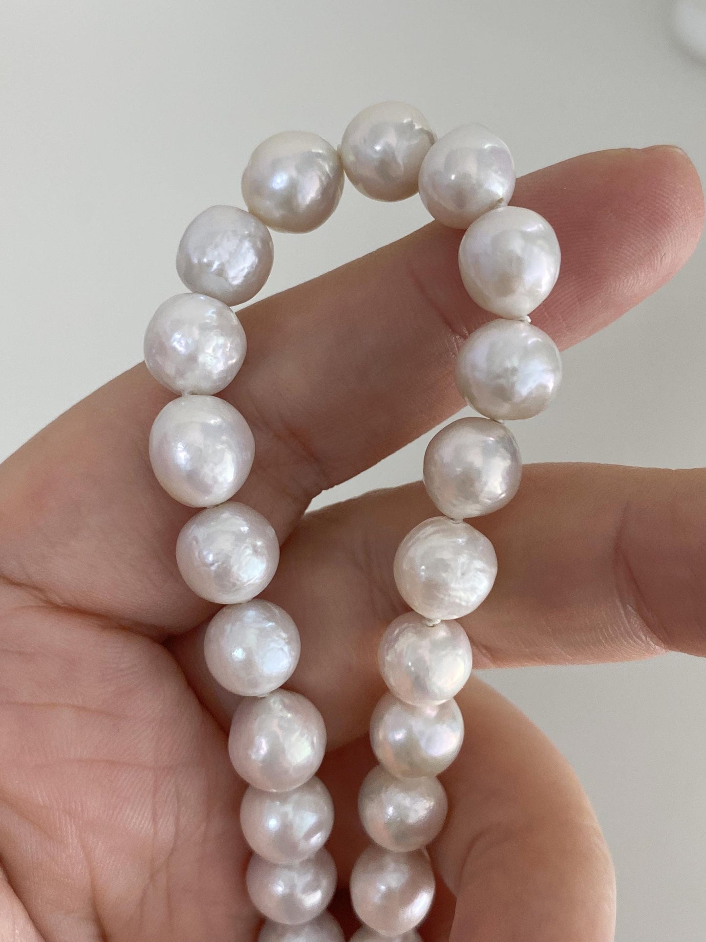 Classic Knotted Pearl Necklace