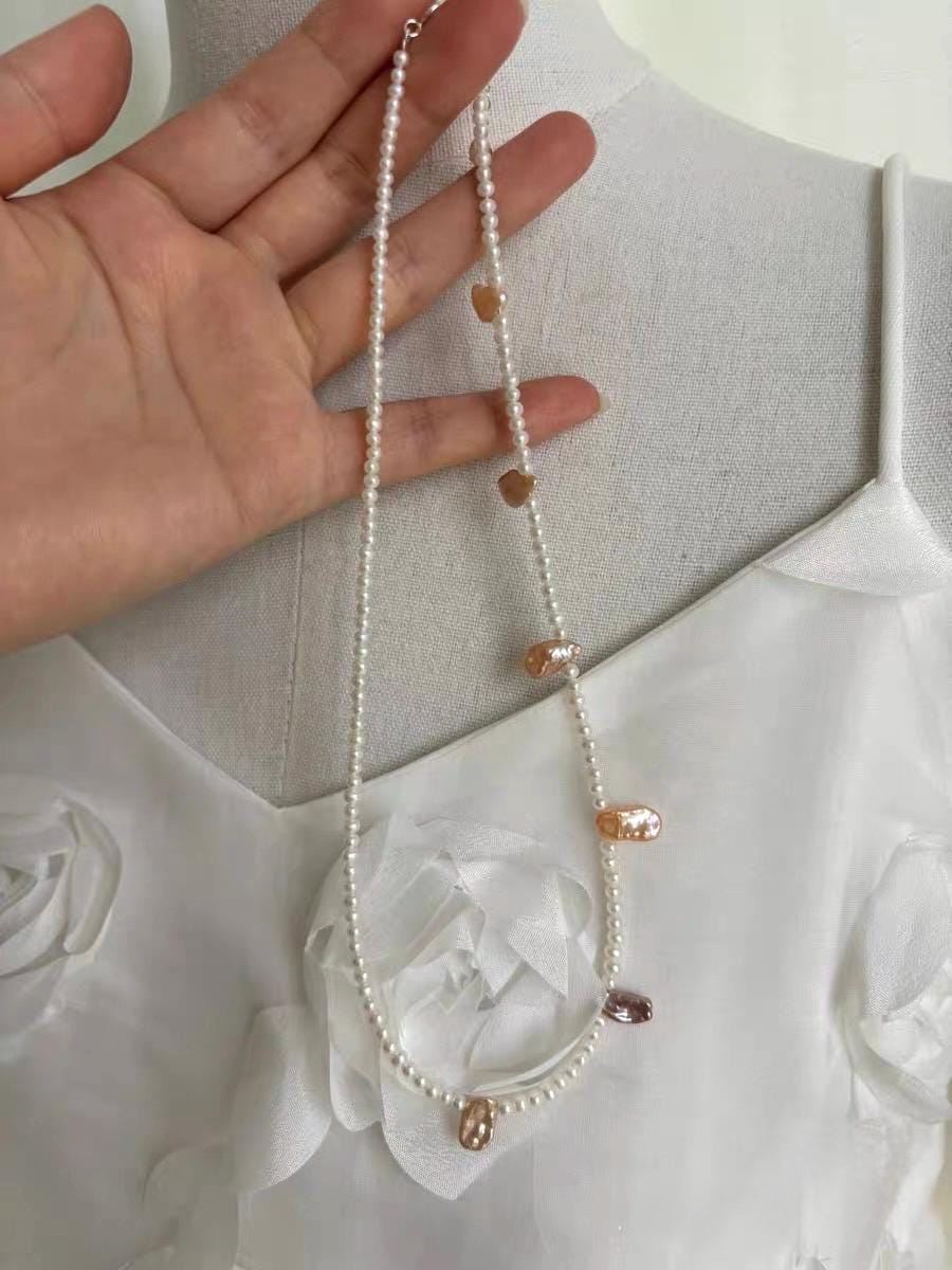 Seed Pearl & Baroque Accent Choker