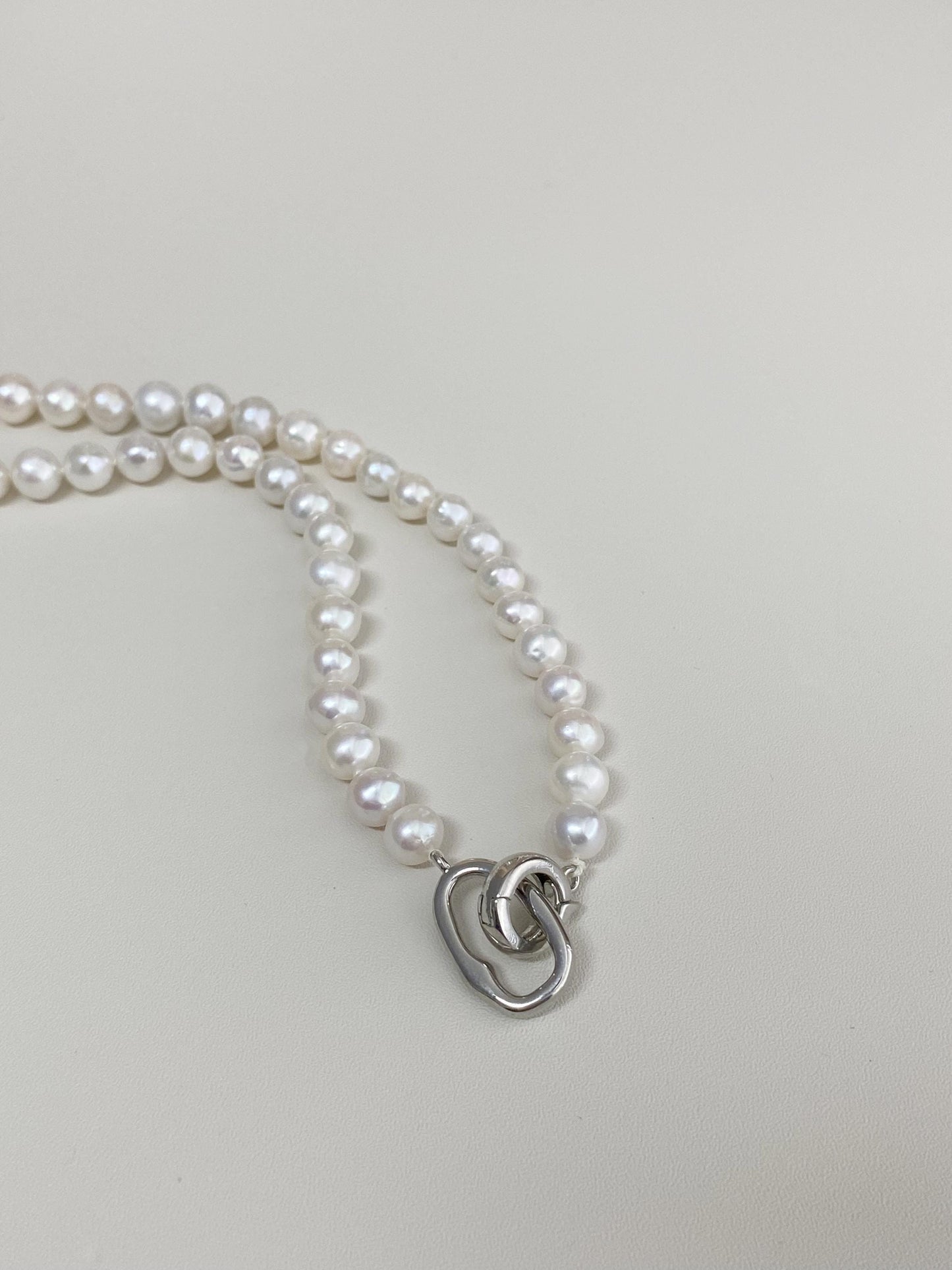 Freshwater Pearl Choker Silver Clasp