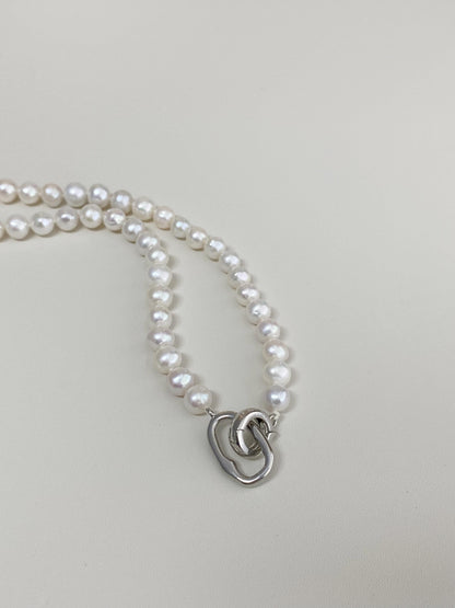 Freshwater Pearl Choker Silver Clasp