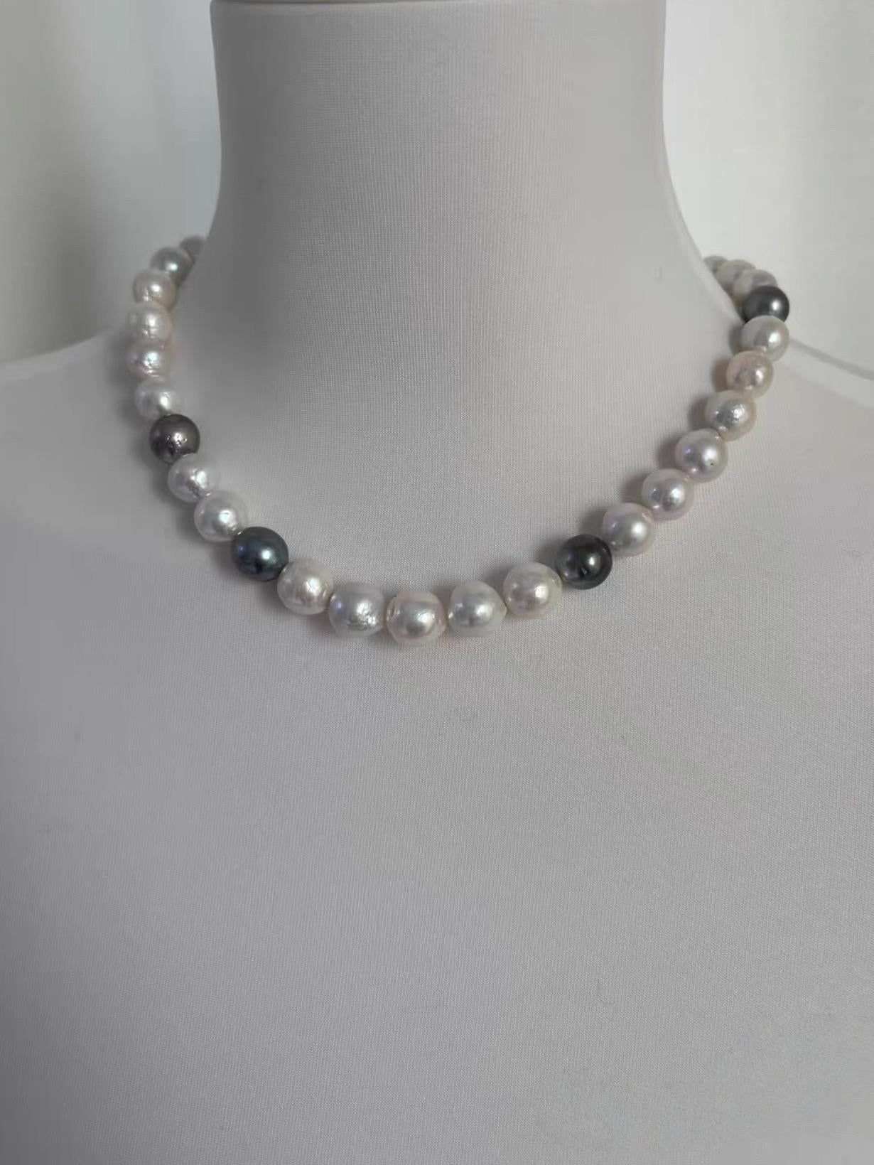 Baroque Tahitian & Freshwater Pearl Statement Necklace