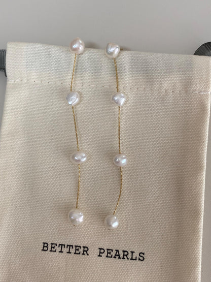 Baroque Pearl Threader Earrings