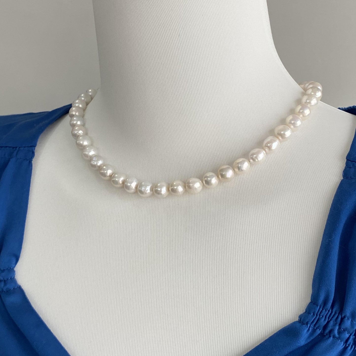 Classic Knotted Pearl Necklace