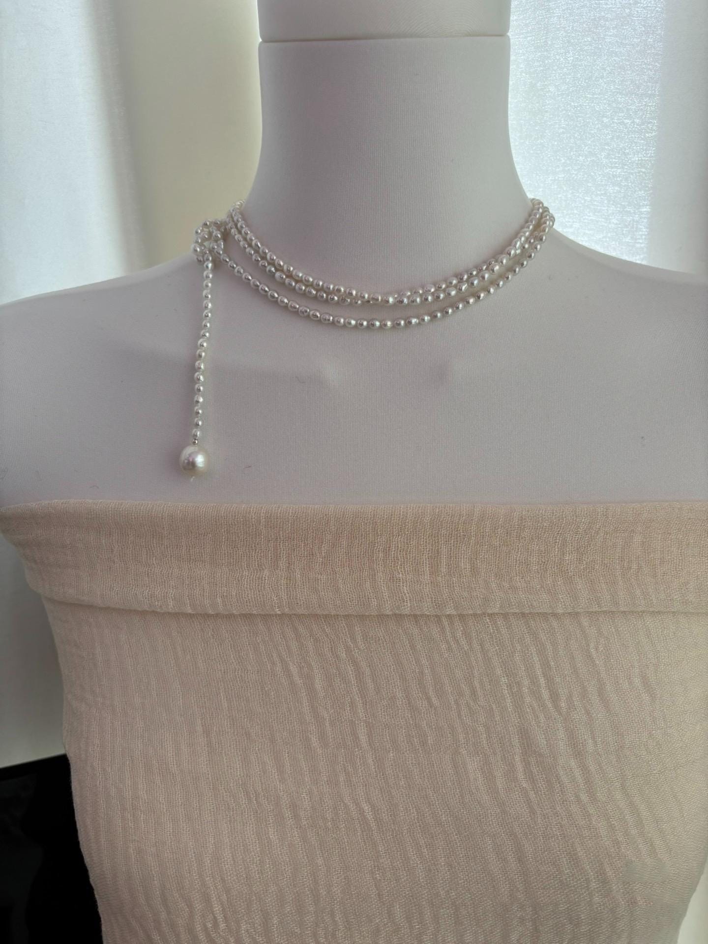 Baroque Pearl Lariat Necklace