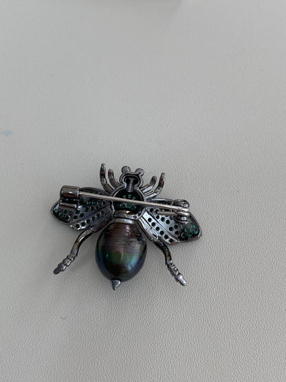 Tahitian Pearl Bee Brooch Pendant