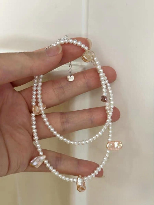 Seed Pearl & Baroque Accent Choker