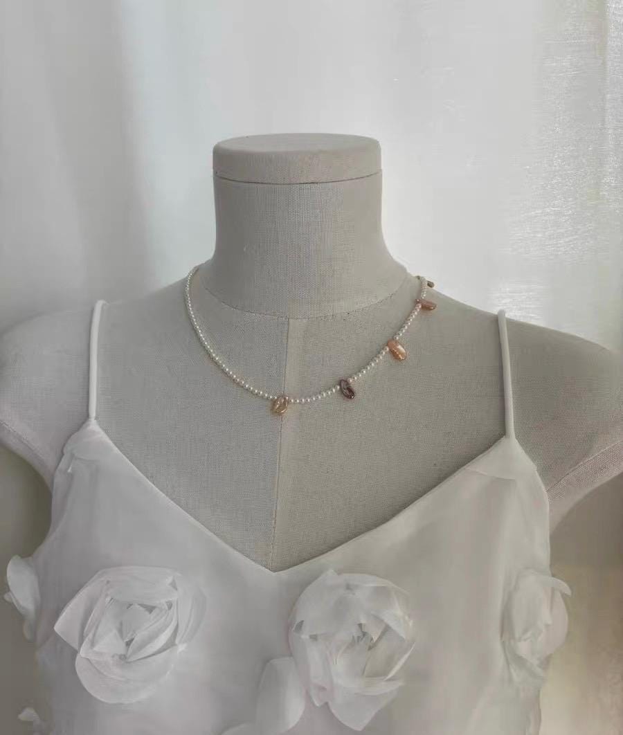 Seed Pearl & Baroque Accent Choker