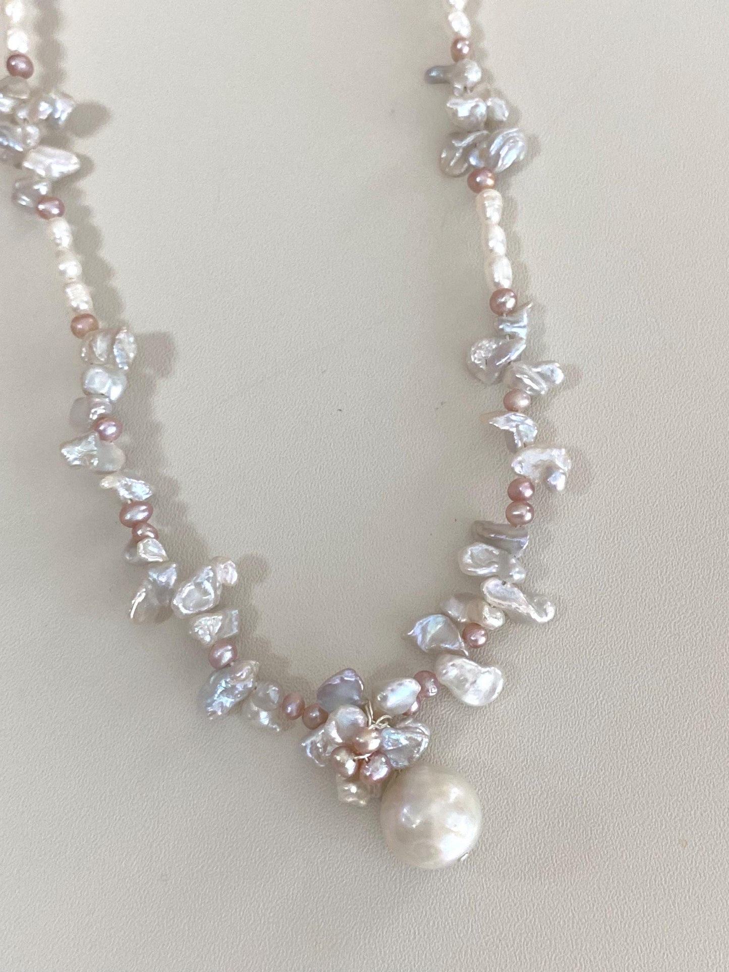 Petal Baroque Pearl Bridal Necklace