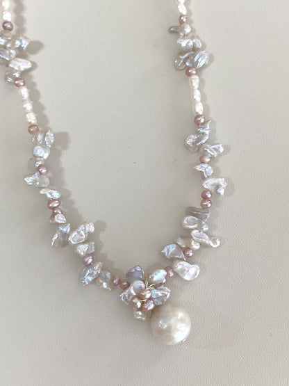 Petal Baroque Pearl Bridal Necklace