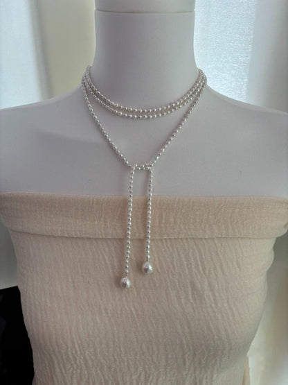 Baroque Pearl Lariat Necklace