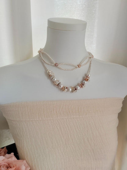 Freshwater Pearl Necklace with Baroque & Keshi Accents