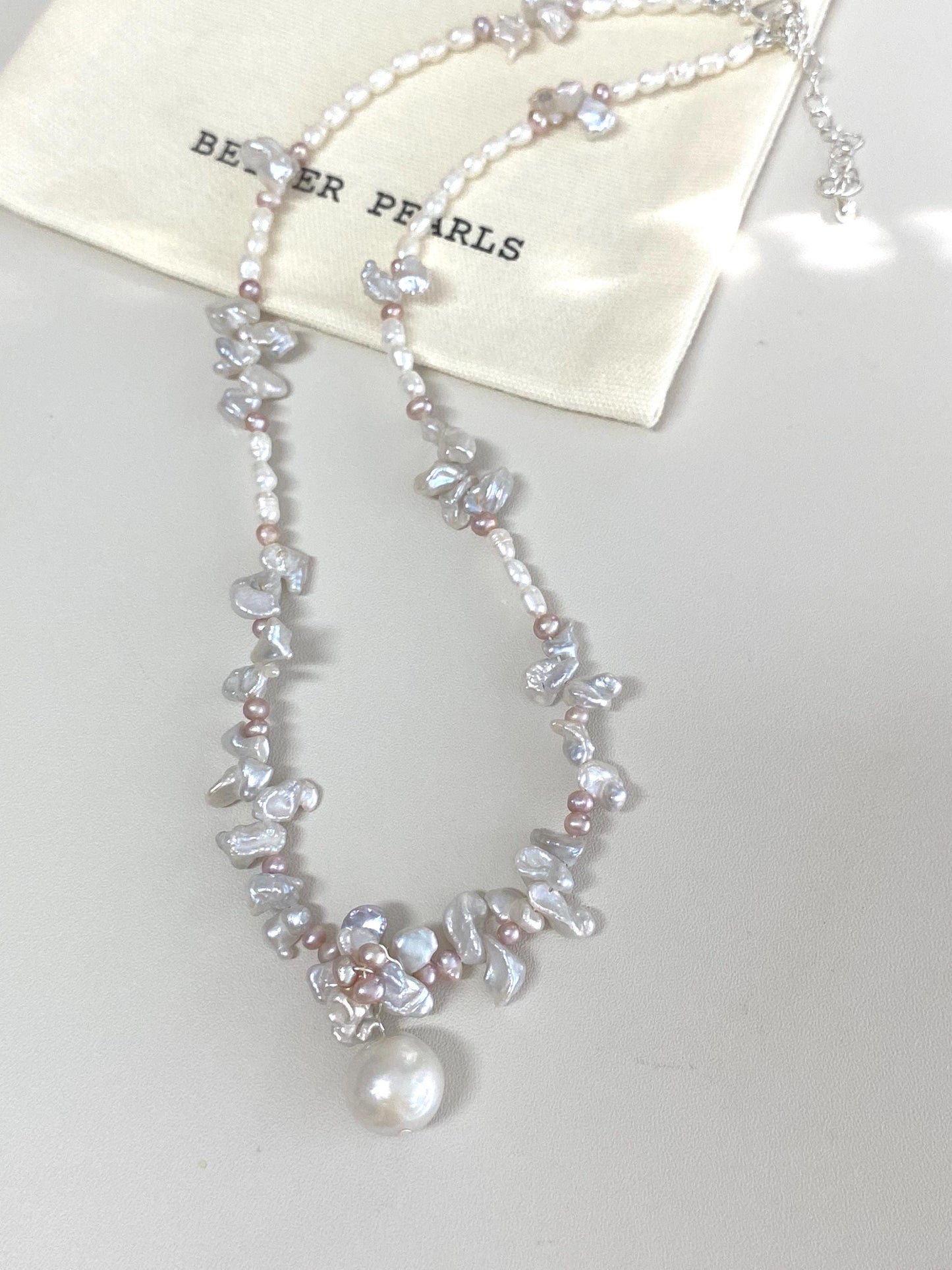 Petal Baroque Pearl Bridal Necklace