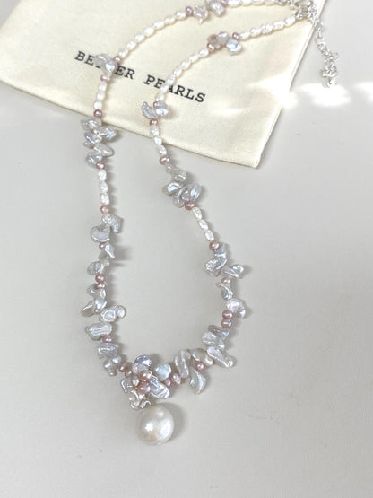 Petal Baroque Pearl Bridal Necklace