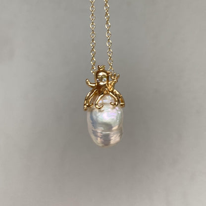 Octavia Pearl Octopus Pendant Necklace