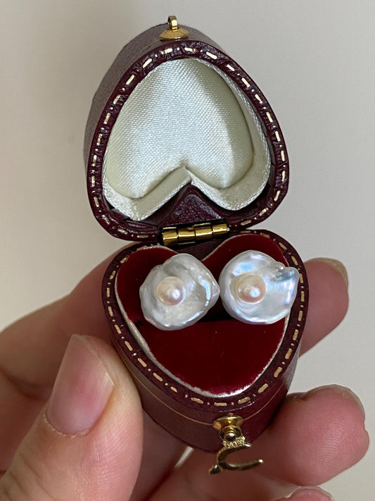 Keshi Baroque Pearl Stud Earrings