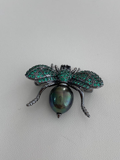 Tahitian Pearl Bee Brooch Pendant