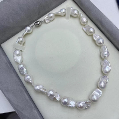Large Baroque Pearl Choker Necklace