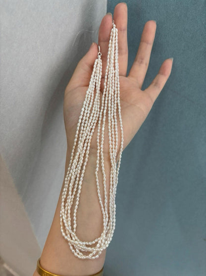 Six-Strand Rice Pearl Choker