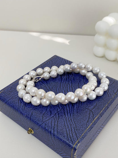 Classic Knotted Pearl Necklace