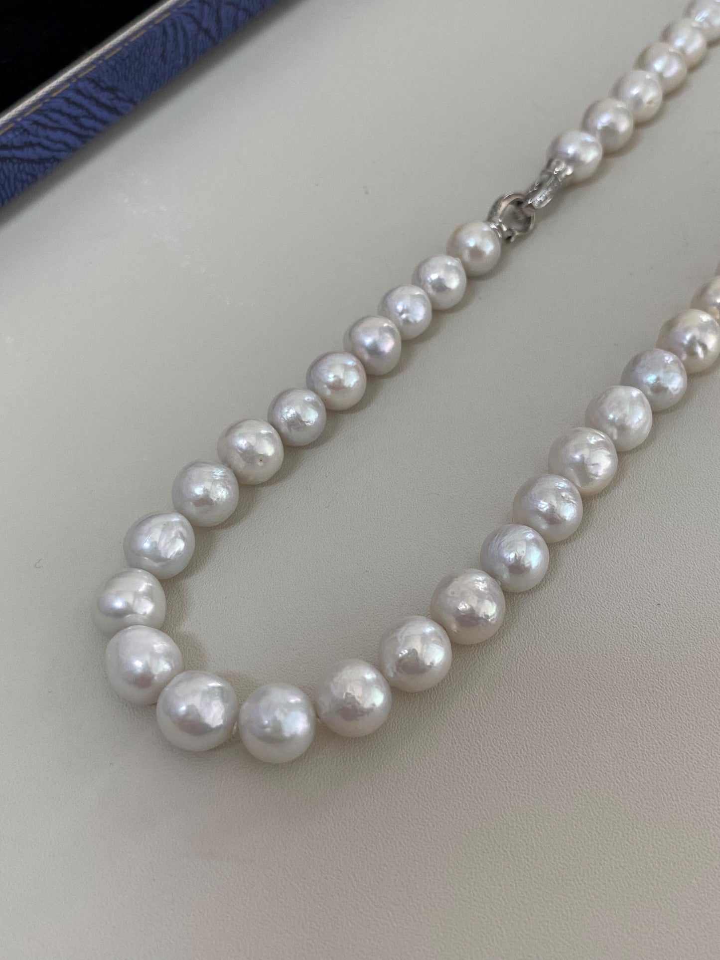 Classic Knotted Pearl Necklace