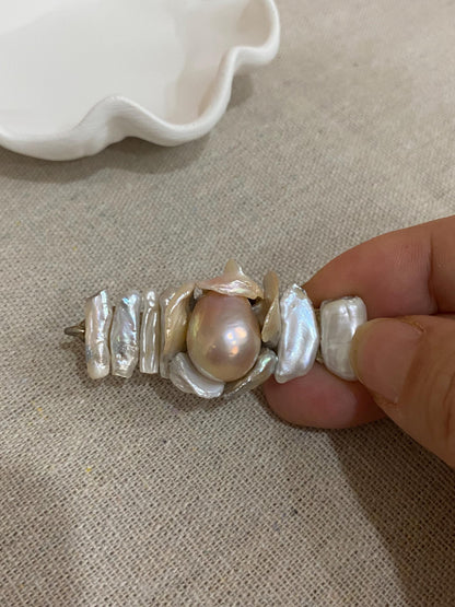 Baroque Pearl Hair Clip & Brooch