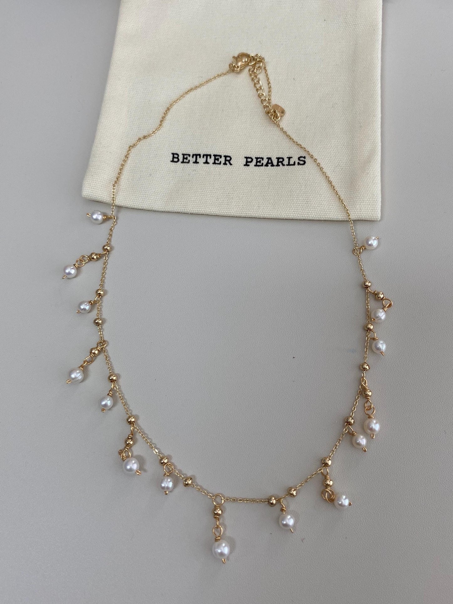 Pearl Fringe Choker Necklace