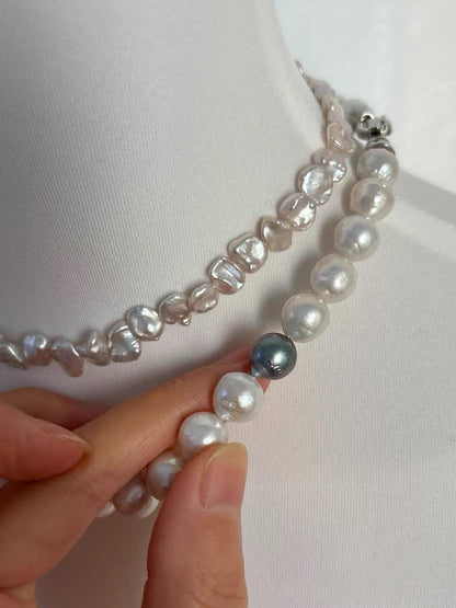 Baroque Tahitian & Freshwater Pearl Statement Necklace