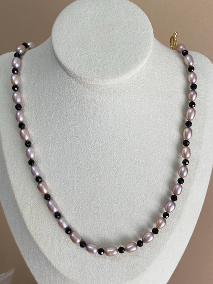 Lavender Pearl Spinel Necklace