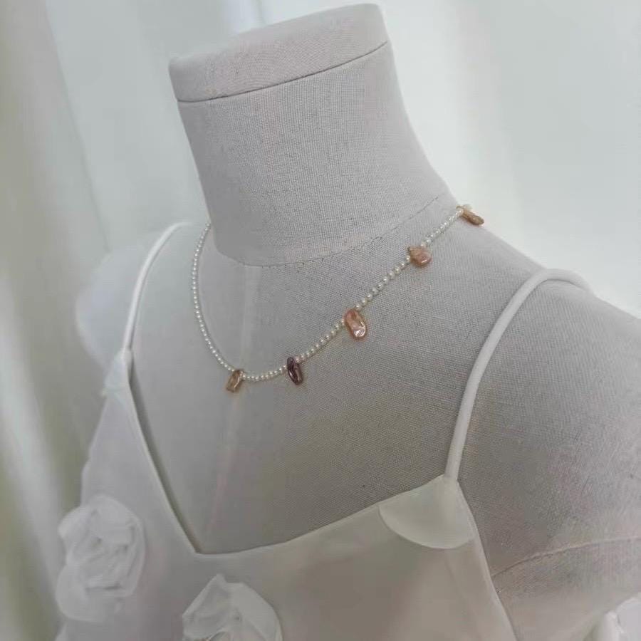 Seed Pearl & Baroque Accent Choker