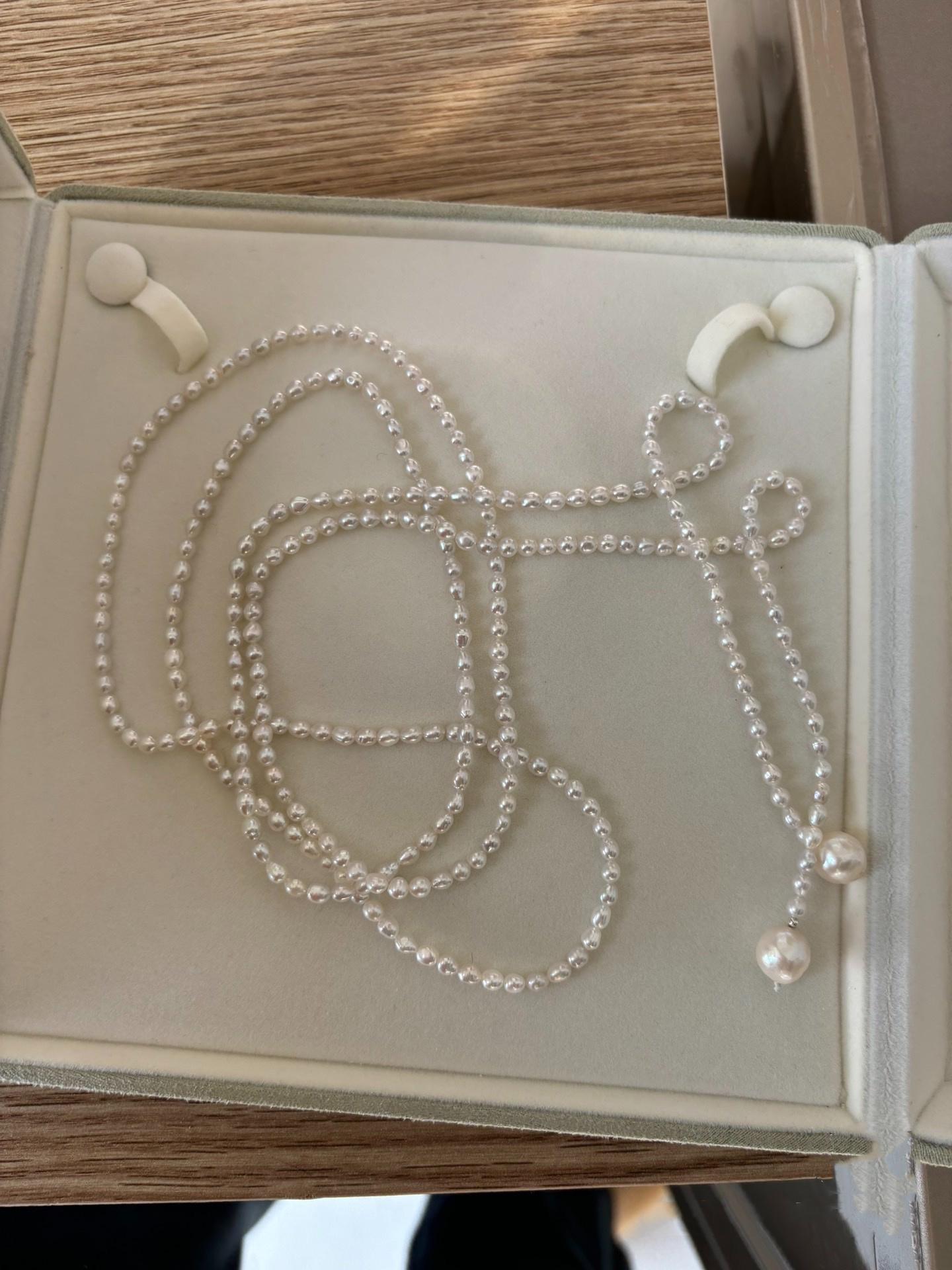 Baroque Pearl Lariat Necklace