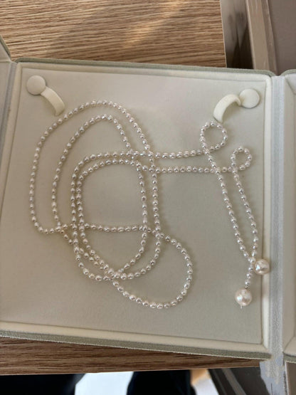 Baroque Pearl Lariat Necklace