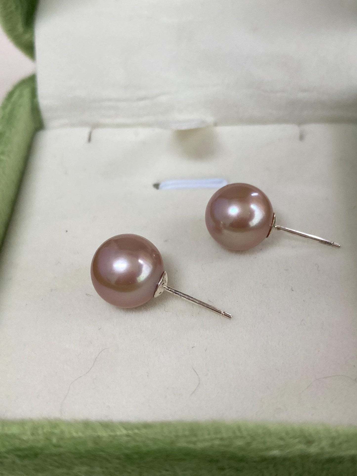 Large Round Freshwater Pearl Stud Earrings