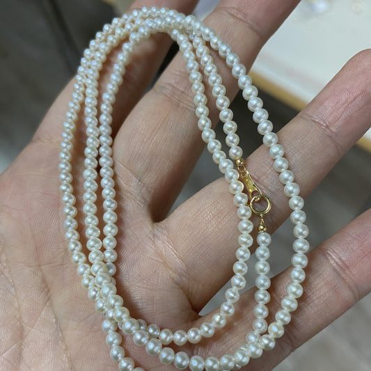 Baby Pearl Necklace 18K Gold