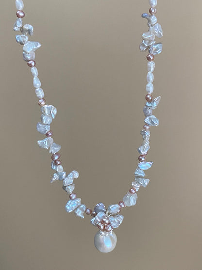 Petal Baroque Pearl Bridal Necklace