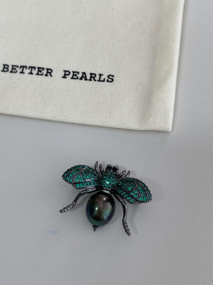 Tahitian Pearl Bee Brooch Pendant