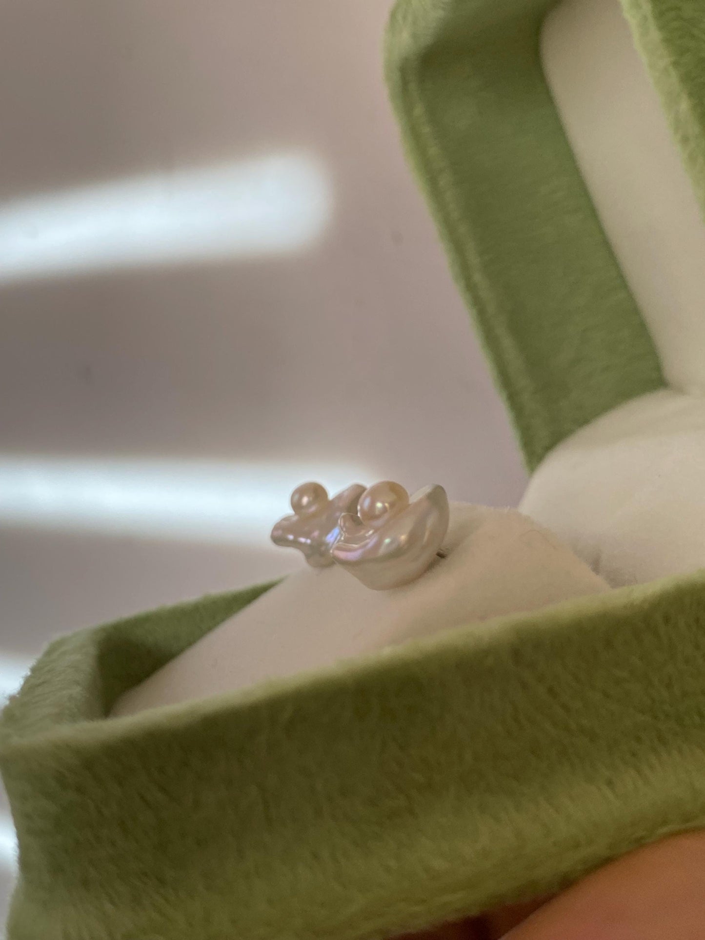 Keshi Baroque Pearl Stud Earrings