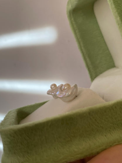 Keshi Baroque Pearl Stud Earrings