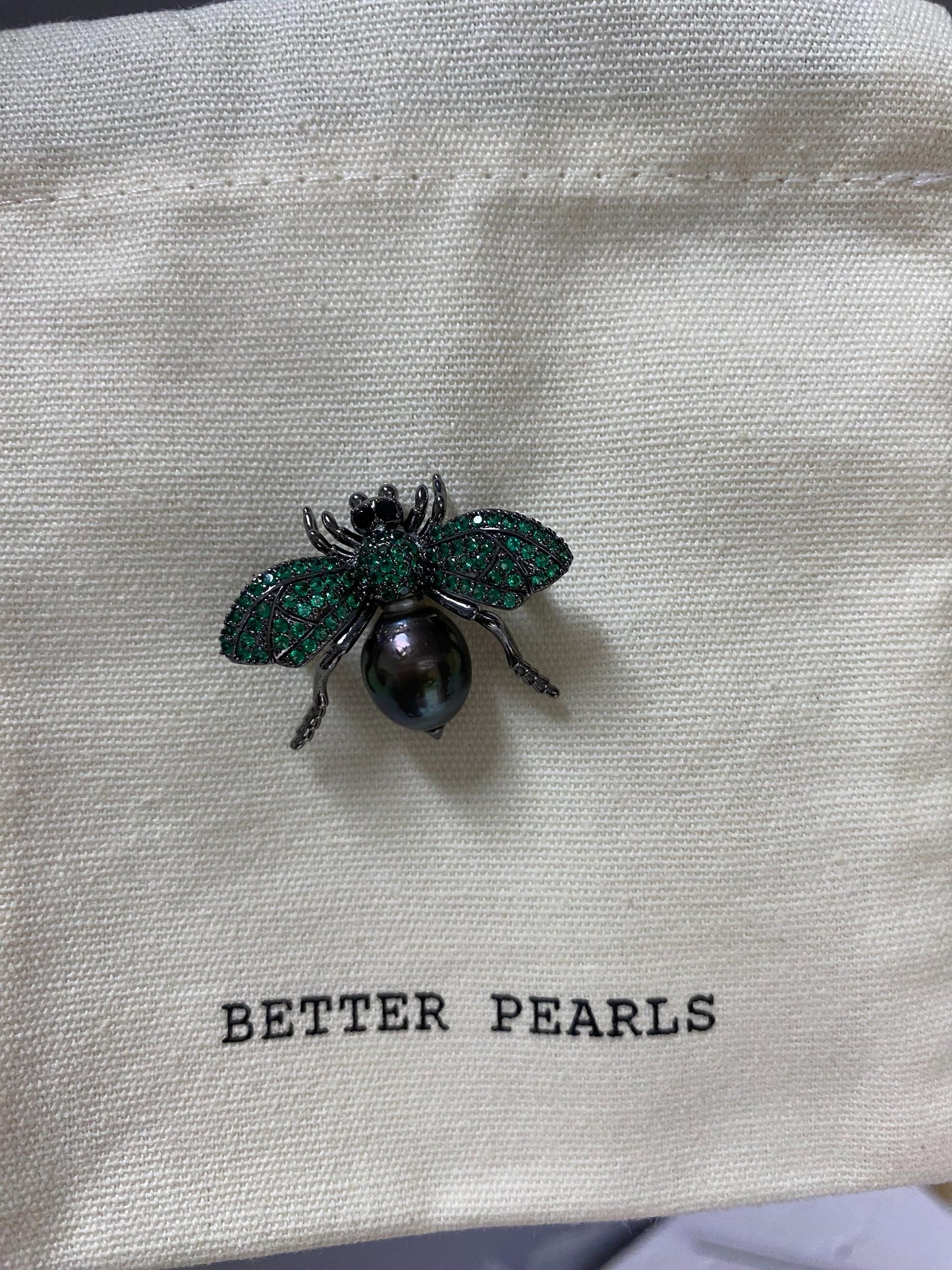 Tahitian Pearl Bee Brooch Pendant