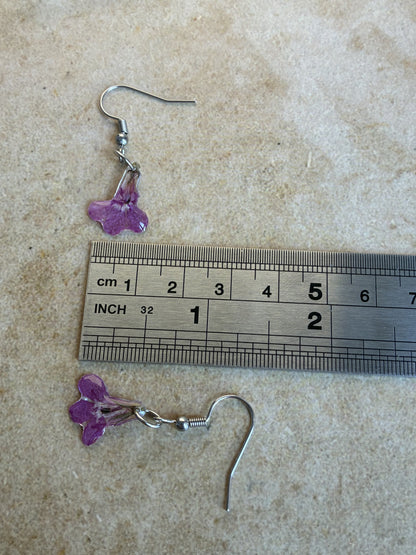 Purple Bellflower Earrings