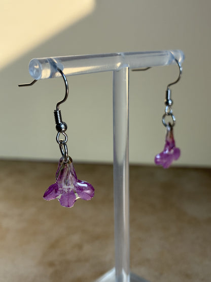 Purple Bellflower Earrings