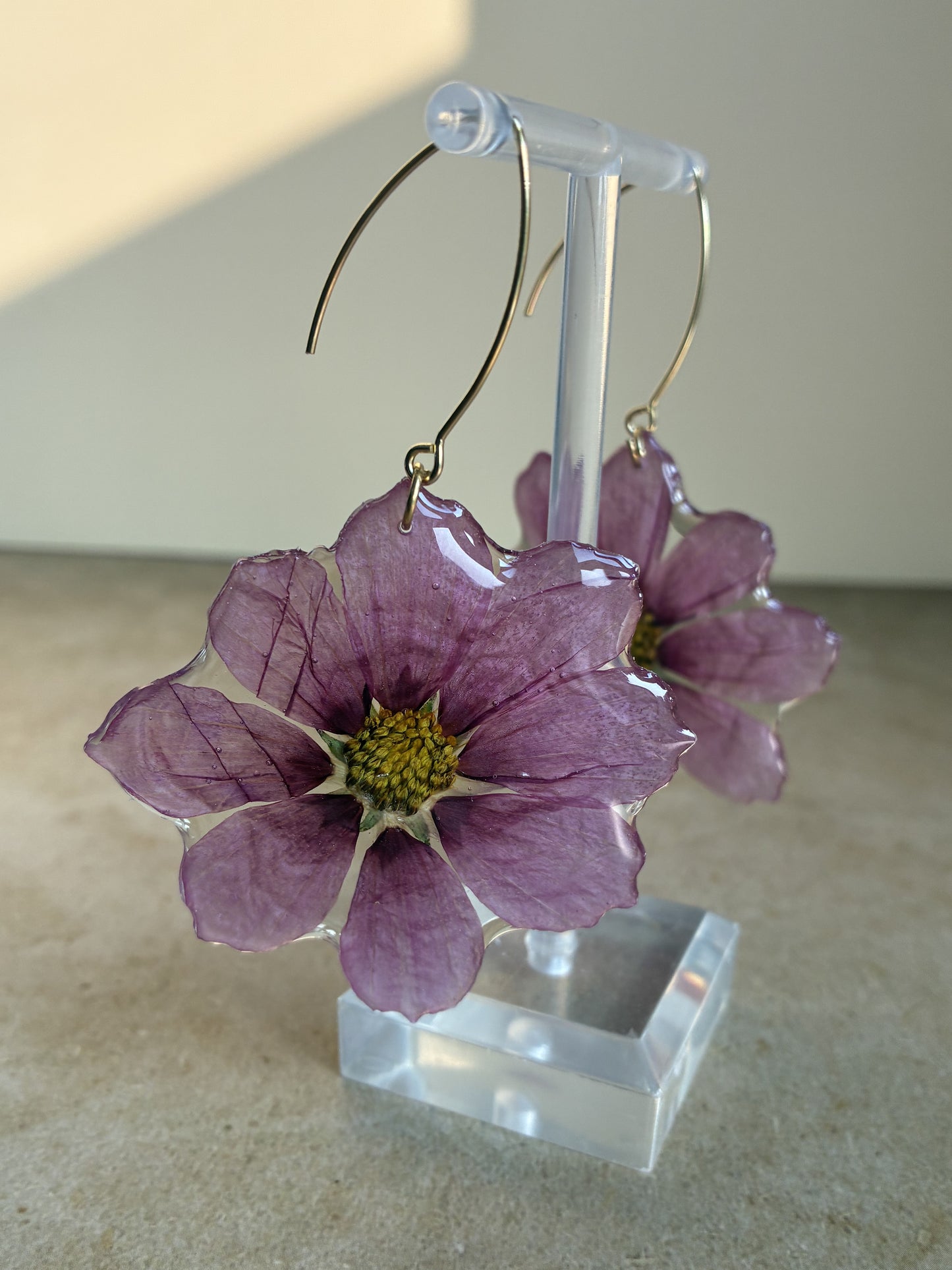 Purple Cosmos Earrings