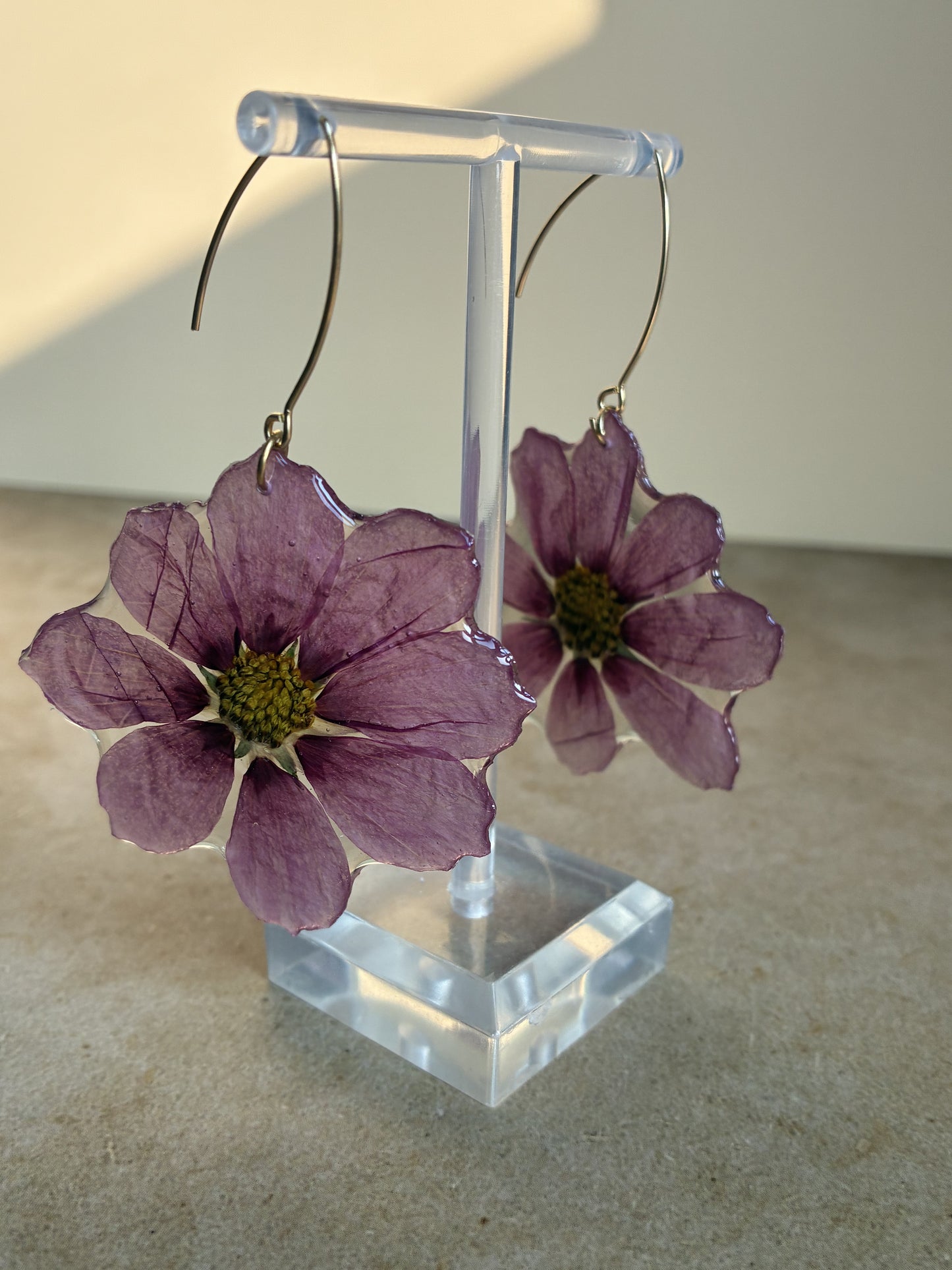 Purple Cosmos Earrings