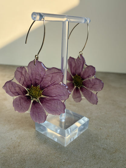 Purple Cosmos Earrings
